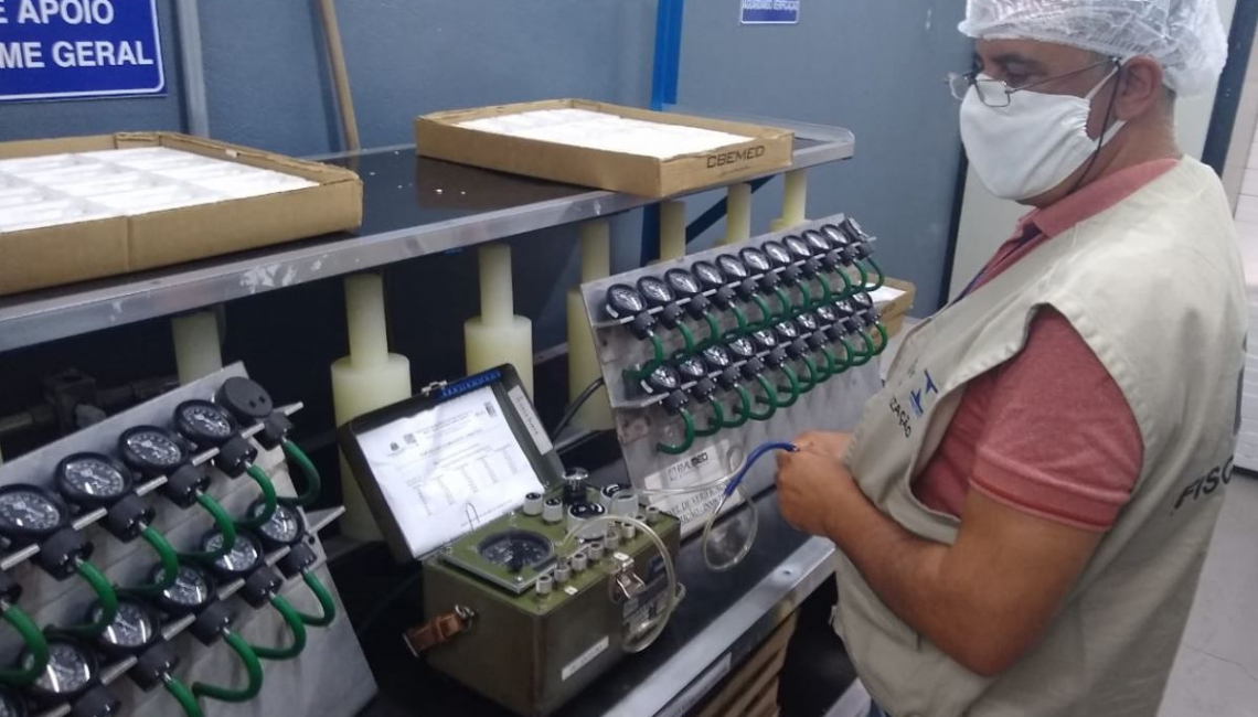 Ipem-SP verifica aparelhos de medir pressão arterial utilizados em hospitais no fabricante em Itupeva